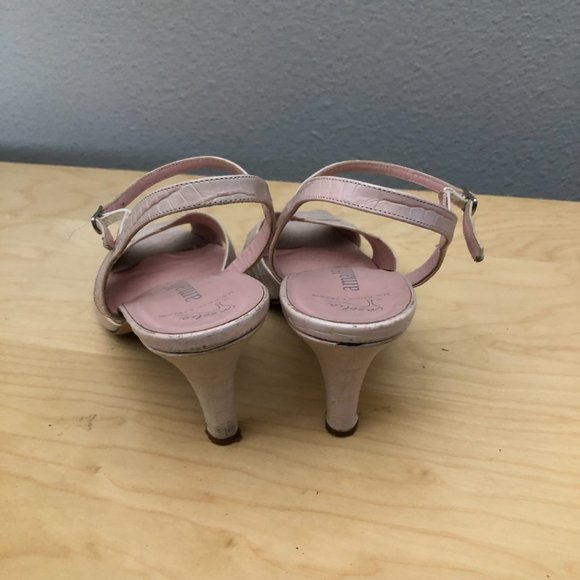 Italian AMALFI Leather Ankle Wrap Heels - Picture 8 of 11